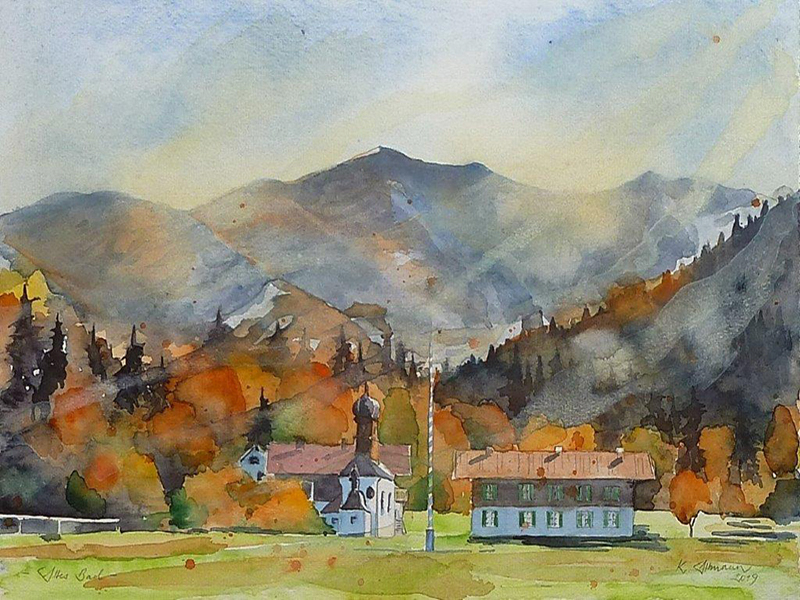 Copyright Klaus Altmann Aquarelle D-83700 Rottach-Egern - Dieses Bild ist urheberrechtlich geschützt!